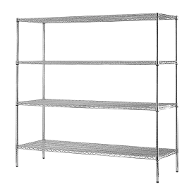 1 - Modular Wire Storage Shelf | Dimensions: 1500 x 450 x 1800mm | Steel Shelving