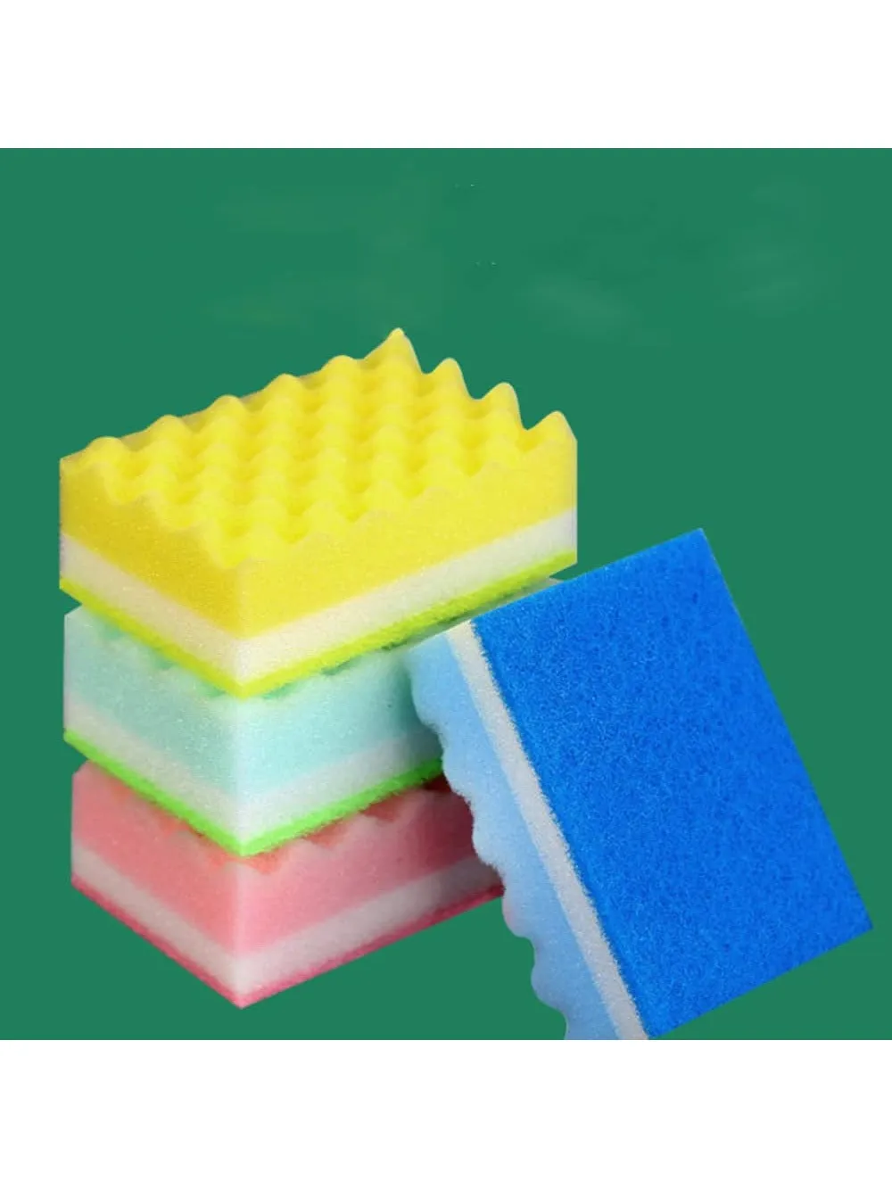 12pcs Random Color Portable Dish Cleaning Sponge
