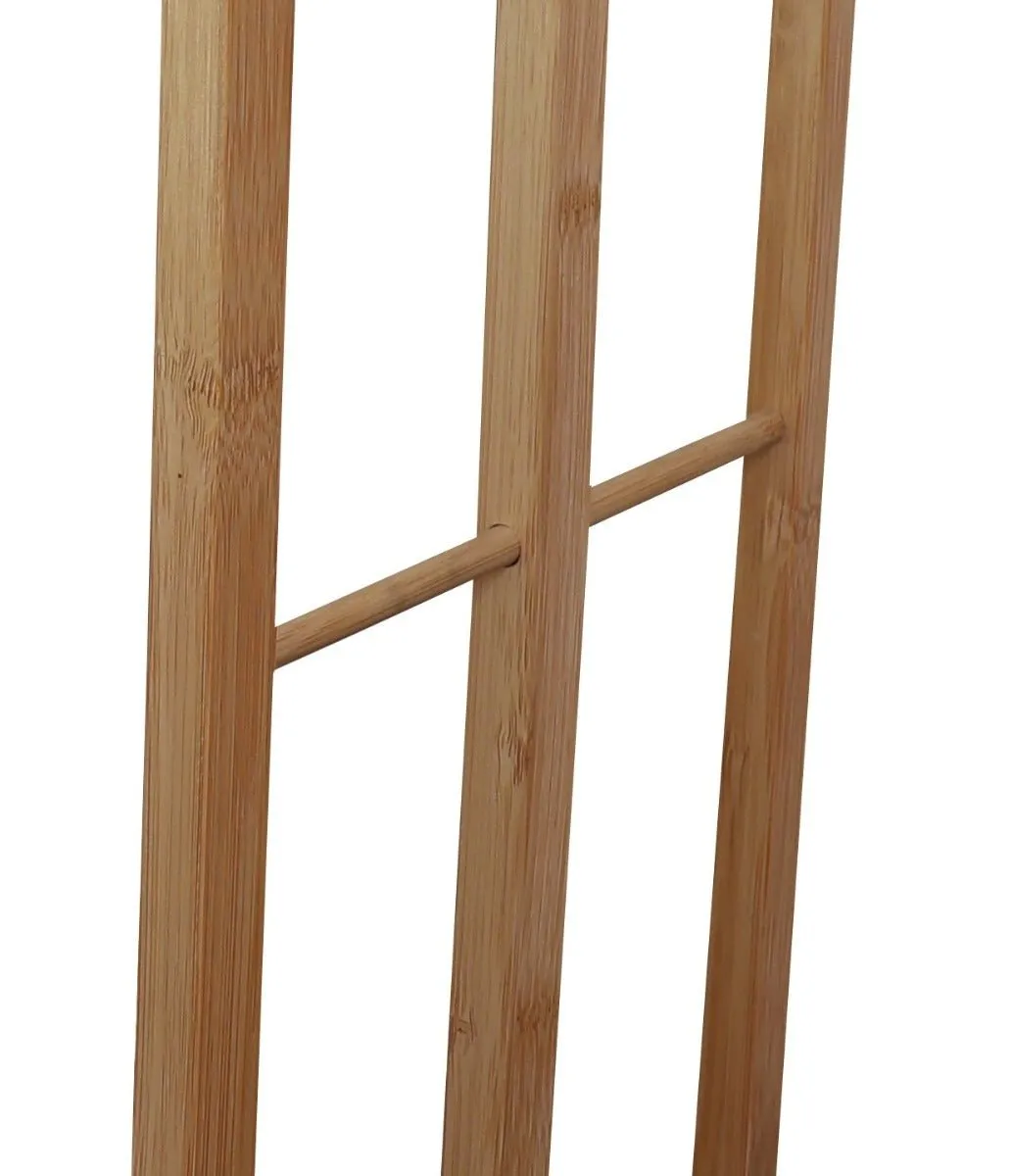 3-TierBamboo Towel Bar Holder Rack  Freestanding for Bathroom and Bedroom