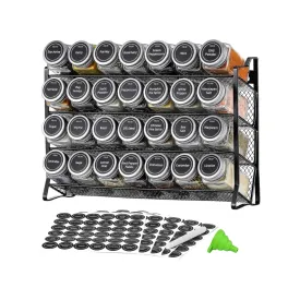 4-Tier Metal Spice Rack | Kitchen Pantry Herb Storage Organiser