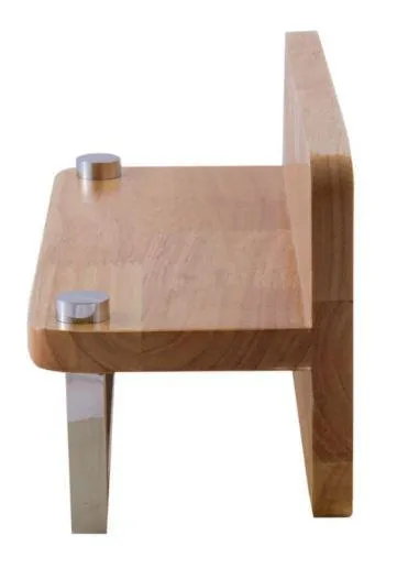 ALFI brand AB5510 12" Small Wooden Shelf with Chrome Towel Bar Bathroom Accessory