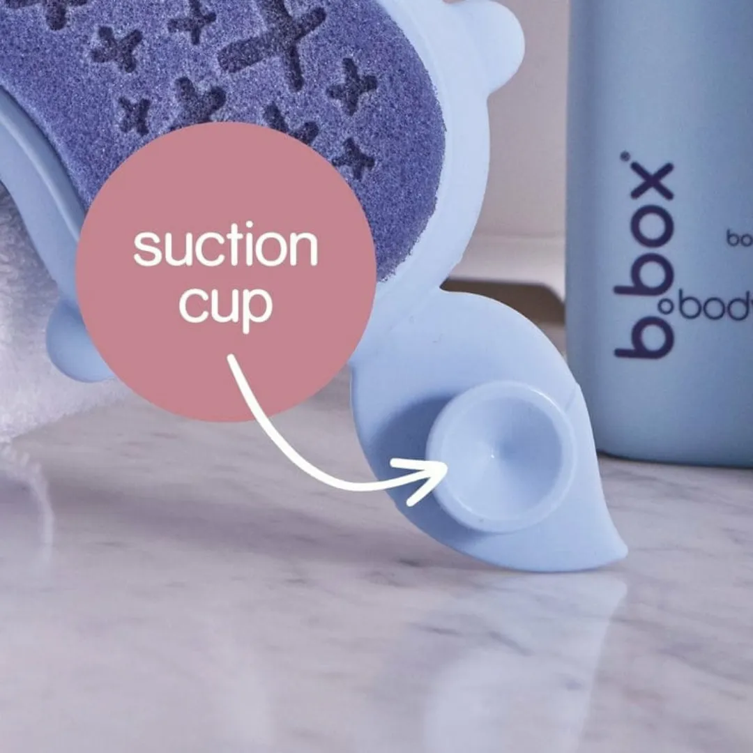 b.box Baby Soft Silicone Bath Brush With Sponge