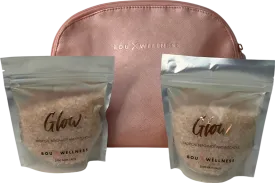 bou welliness Bath Salts And Wash Bag X2 250g