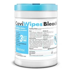 CaviWipes Bleach 3-minute kill time