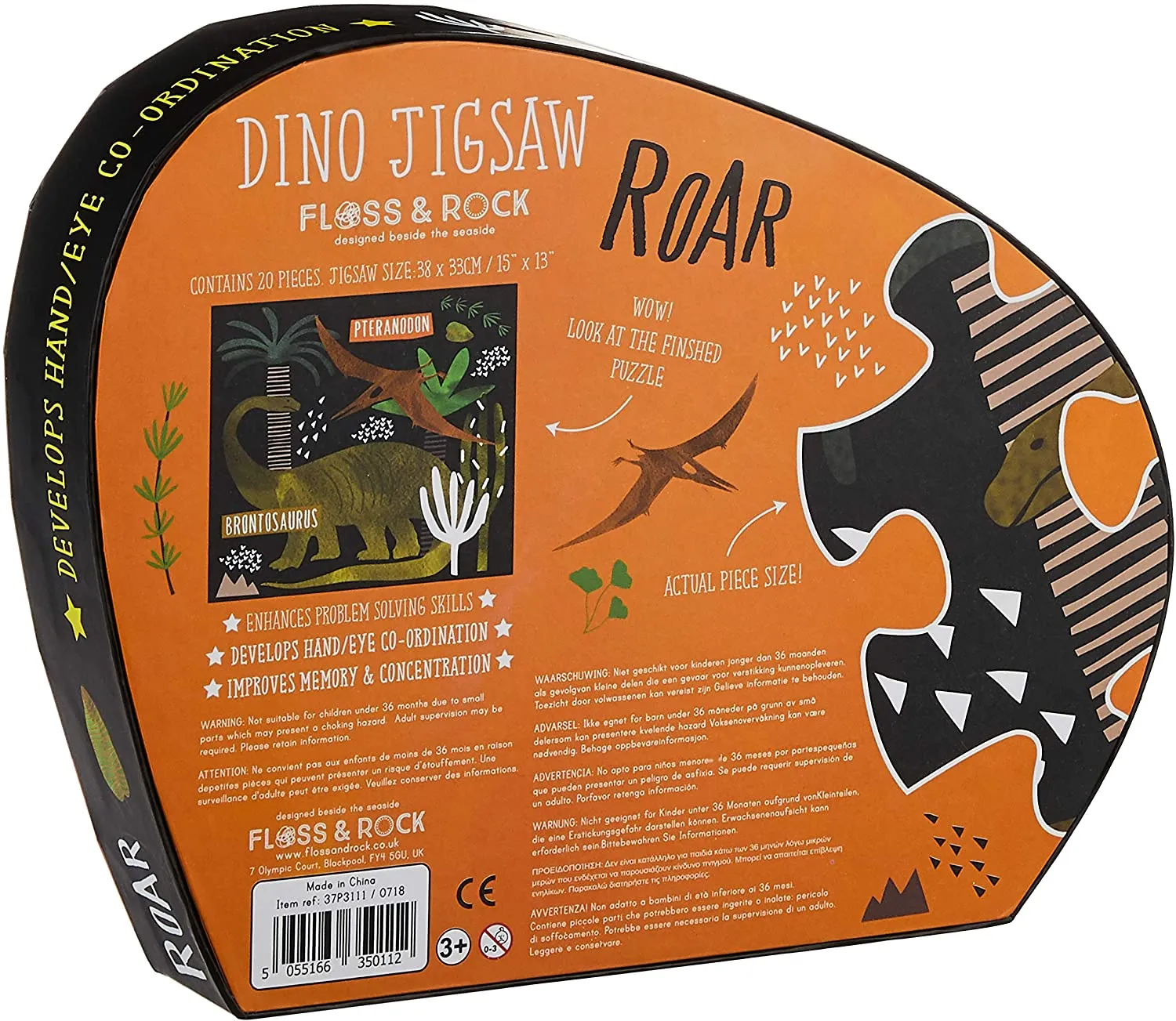 Dinosaur Jigsaw - 20 Pieces by Floss & Rock