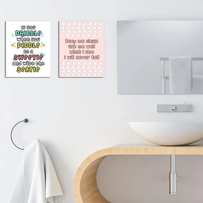 Dribble Piddle Frames For Wall (Set of 2)