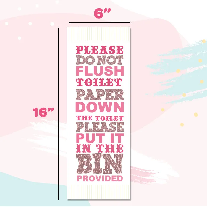 Girls Only Bathroom Frames For Wall (Set of 3)