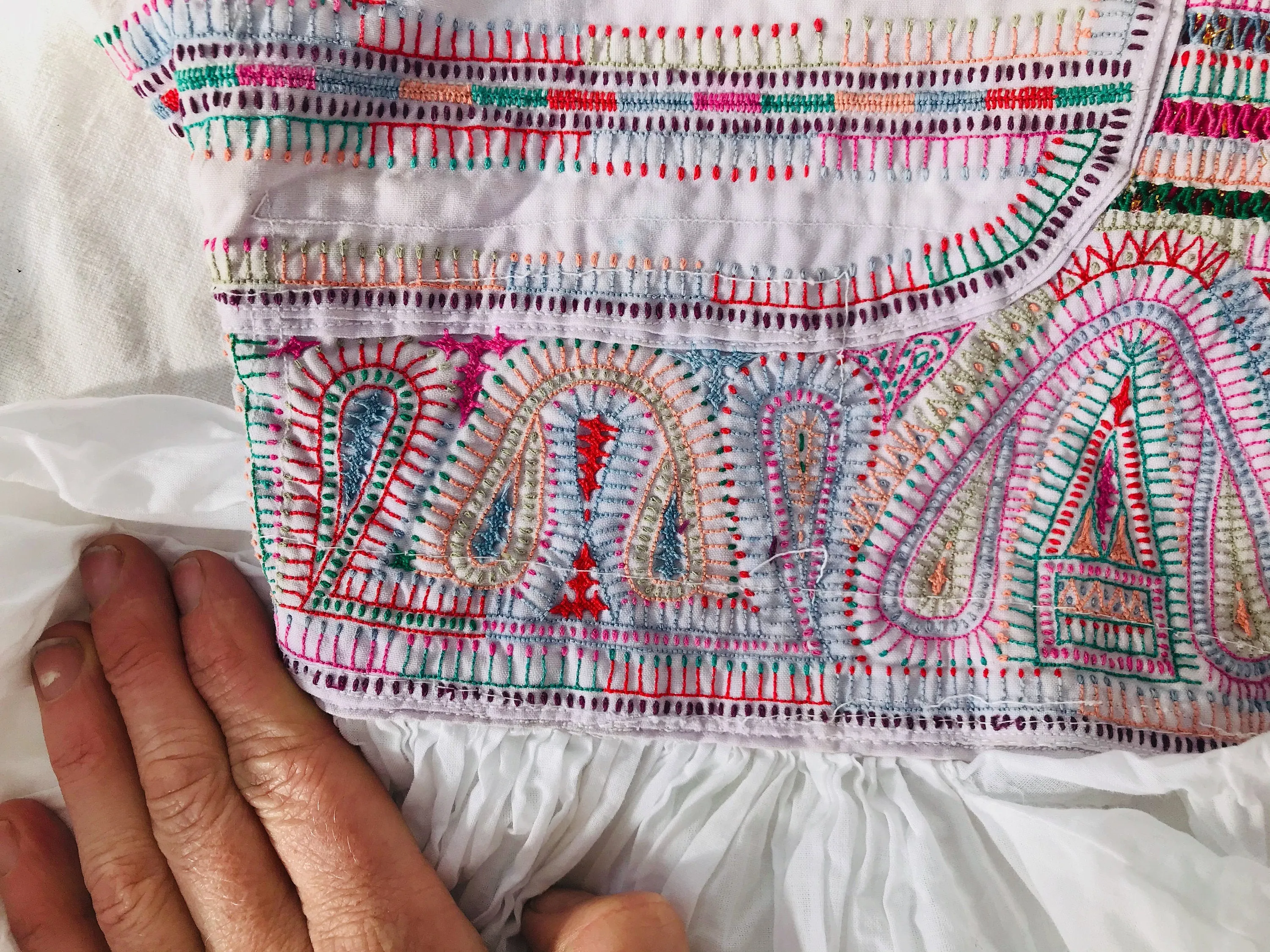 Vintage Rabari Blouse. Fine Hand Embroidery.